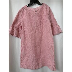 Janie and Jack Dress Pink Lace 3/4 sleeve‎ occasion  Girls Size 10 B58